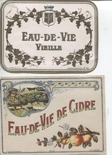 LOT 2 ETIQUETTES EAU DE VIE