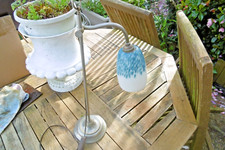 lampe de bureau ou atelier art deco tulipe pate de verre non signée