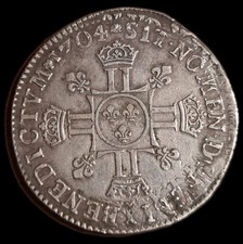 1/2 Ecu Aux 8 L 1704 Louis XIV