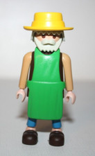 PLAYMOBIL 3751 9990 HOMME FERMIER TABLIER VERT CLAPIER LAPINS