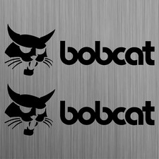 2 x bobcat 50cm x 17,4cm autocollant sticker pelle