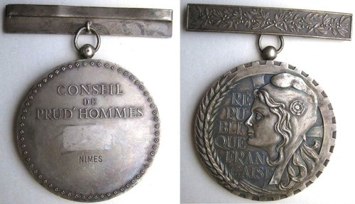 Médaille bronze argentée - bronze,
