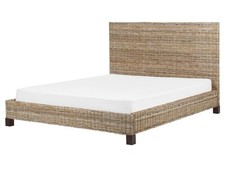 Lit Double en Rotin Naturel