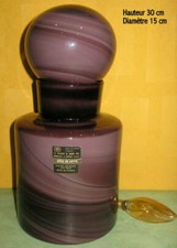 Pâte de verre, Gros pot couvert signé Bob Le Bleïs maitre verrier à Maure Vieil