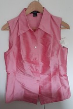 CHEMISIER sans manches en SOIE