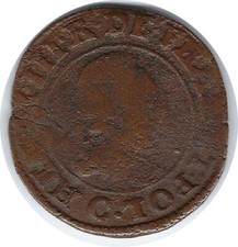 HENRI III (1574-1589) DOUBLE TOURNOIS 1589 C (St LO) B+