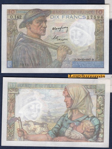 Francs mineur 10 1947 - francs, 30/10/1947