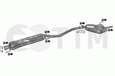 Ligne D'échappement Silencieux+ pour OPEL VECTRA B 2.0 D 100/82cV 1996-2002