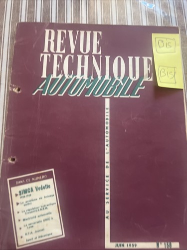 Revue technique simca - technique, vedette