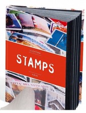CLASSEUR timbres DIN A4 32 PAGES NOIRES AVEC MOTIF DE TIMBRES 361242
