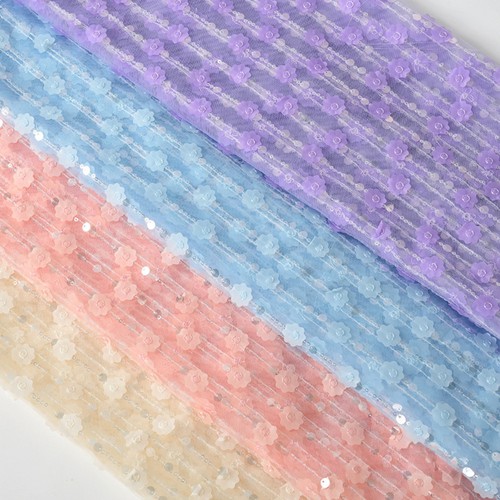 Dentelle sequin maille - 3d,