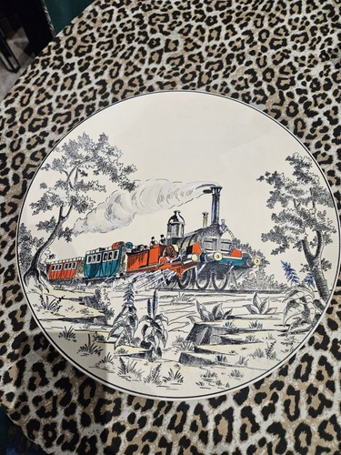 Longwy plat faïence décor - longwy, :