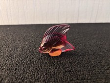 Poisson rouge satin en cristal