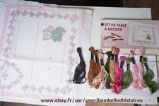 canevas, set de table à broder avec fil