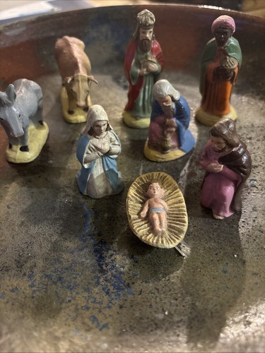 Crèche noël ancienne - de,