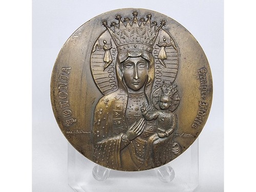 Médaille bronze vierge - de, /