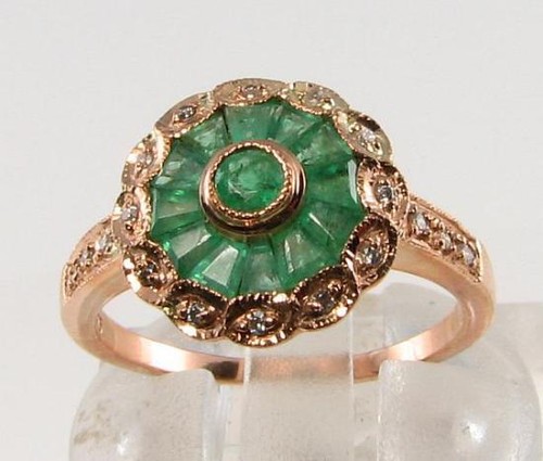 Bague art déco - 9ct, rose