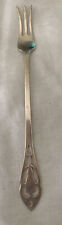 Manchester Pierced Handle Pickle/olive Fork. Sterling Silver 6" Long