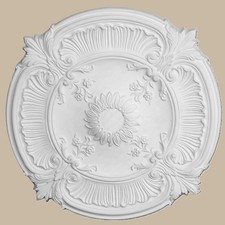 Rosace de plafond en plâtre