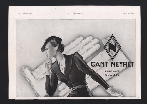 Publicité 1939 mode vêtement - mode,