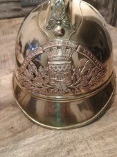 Casque De Pompier De Paris Rare A Verrou Estampillé Franck Et Fils Aubervilliers
