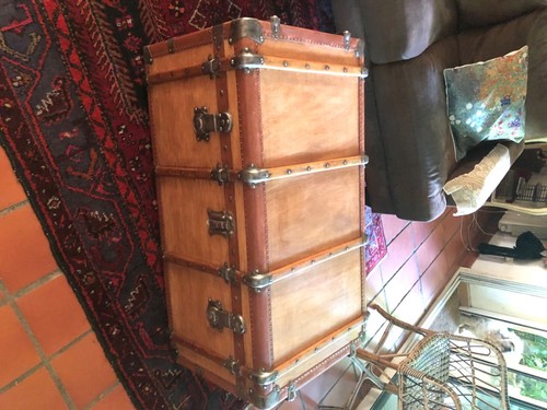 Malle bois ancienne - bois,