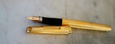 STYLO PLUME PARKER 75 VENDÔME CHEVRONS VERMEIL 925 - PLUME OR MASSIF 18 K - RARE