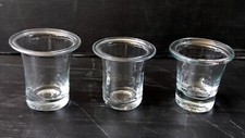 LOT DE 3 PETITE VERRINE POT A CONFITURE DE GROSEILLES VERRE SOUFFLE  XIXè