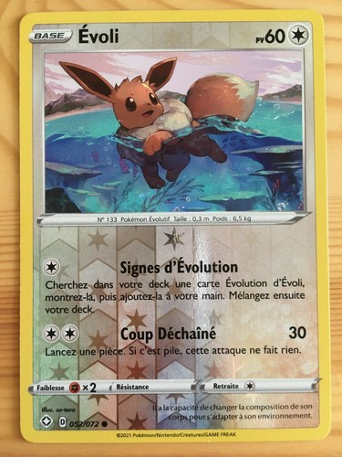 Carte pokémon reverse evoli - carte,