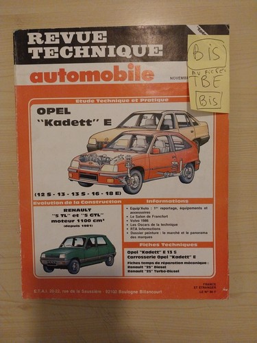 Revue technique opel - revue,