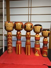 Lot de 5 poupées kokeshi