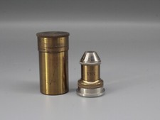 Microscope Reichert objectif laiton 3 vintage avec bidon