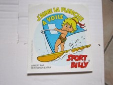 Autocollant /sticker J'aime lA PLANCHE - Sport Billy - Petit brun extra récré a2