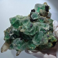 Fluorite fantôme XL, quartz