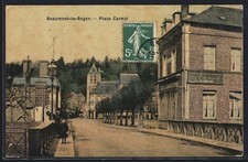 CPA Beaumont-le-Roger, Place Carnot 
