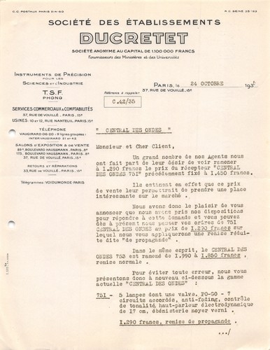 1935 societe des ets ducretet - societe,
