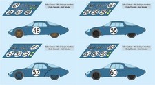 Décals Rene Bonnet AeroDjet Le Mans 1964 1:32 1:43 1:24 1:18 64 87 slot decals