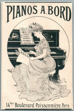PIANOS A. BORD PARIS PUBLICITE ANCIENNE INSTRUMENTS MUSIQUE PIANISTE MUSIC STORE