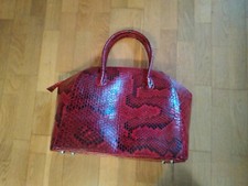 Sac À Main Rouge En Peau De