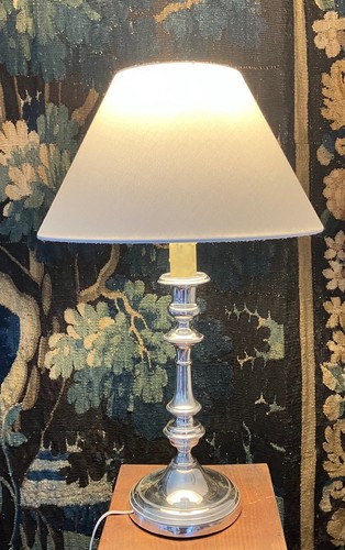 Lampe métal argenté - lampe,