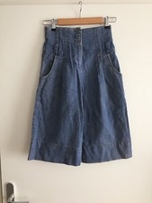 bermuda jupe-culotte bleu h&m taille 34