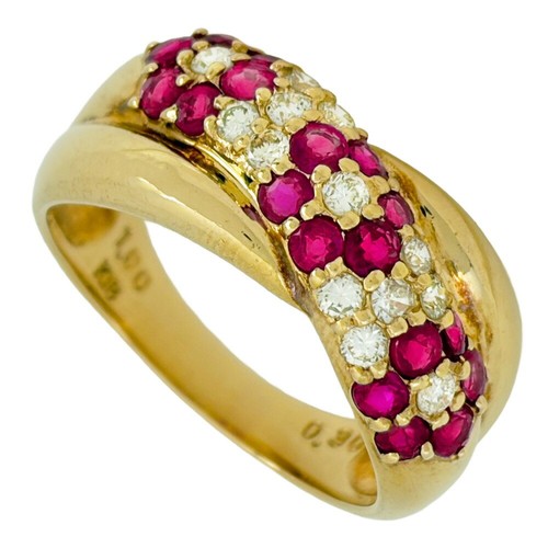 Bague croisée pavé - bague,