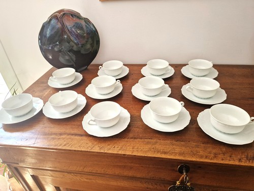 Tasses soucoupes en - 12,