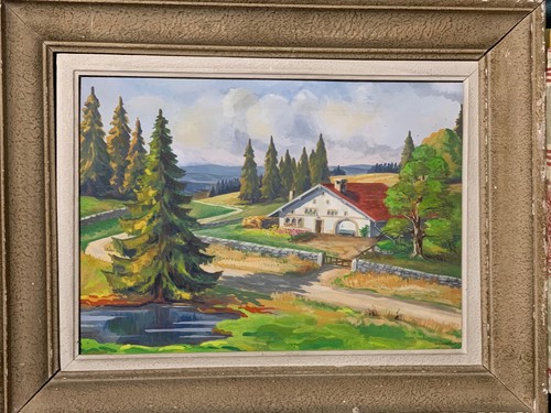 Tableau huile signé henri - huile,