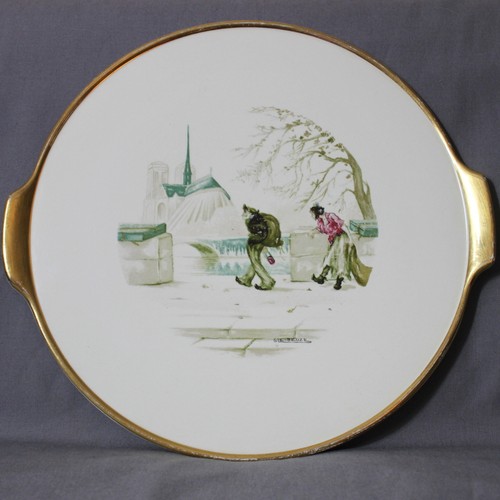 Plat gateau faience - gateau, en