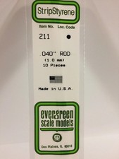 Evergreen #211 0.040 x 14" Rod