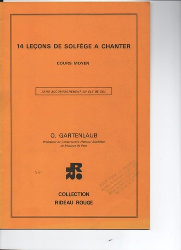 Leçons solfège à - 14,