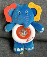 987?Doudou Hochet CHICCO Elephant Éléphant Bleu