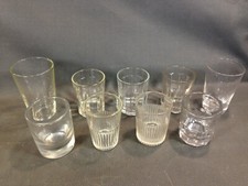 Lot de 9 verres de bistrot en