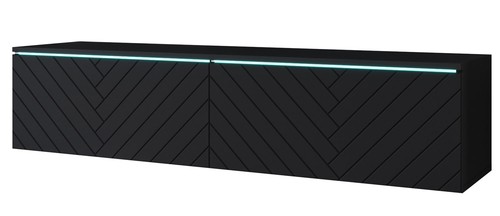Meuble bas 140x33x30cm - bas, noir